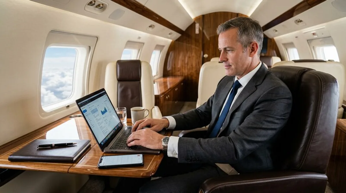 Privatjet Kabine